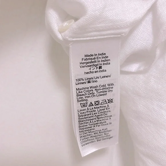 NWT J.Crew Bow-Back Linen Top in White - Picture 9 of 9